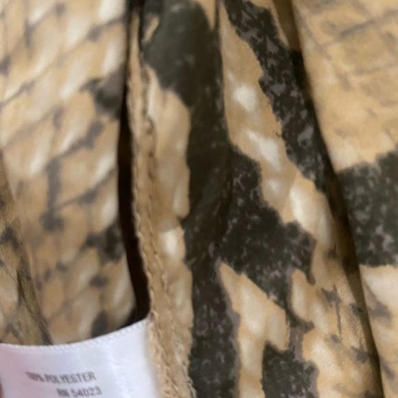 Reyna Angora tan snake print dress long sleeve size XL - Picture 8 of 11